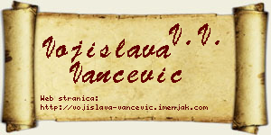 Vojislava Vančević vizit kartica
